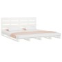 Estructura de cama de madera maciza de pino blanco 140x190 cm de , Camas y somieres - Ref: Foro24-3190506, Precio: 230,99 €, ...