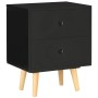 2 solid black pine wood bedside tables 40x30x50cm by vidaXL, Nightstands - Ref: Foro24-285225, Price: 79,07 €, Discount: %