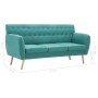 Sofá de 3 plazas tapizado de tela verde 172x70x82 cm de vidaXL, Sofás - Ref: Foro24-247128, Precio: 346,02 €, Descuento: %