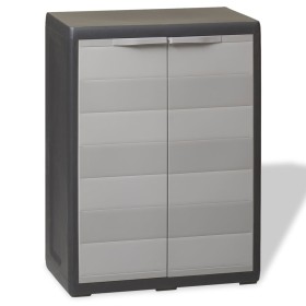 Garden cabinet with 1 shelf in black and gray color by vidaXL, Lockers and storage cabinets - Ref: Foro24-43707, Price: 72,99...