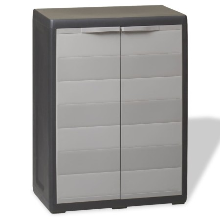 Garden cabinet with 1 shelf in black and gray color by vidaXL, Lockers and storage cabinets - Ref: Foro24-43707, Price: 77,80...