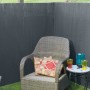 Nature Double-sided garden privacy fence PVC anthracite gray 1.5x3 m by , fence panels - Ref: Foro24-428522, Price: 73,77 €, ...