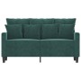 Dunkelgrünes 2-Sitzer-Sofa aus Samt, 120 cm von , Sofas - Ref: Foro24-359295, Preis: 226,42 €, Rabatt: %