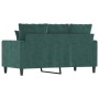 Dunkelgrünes 2-Sitzer-Sofa aus Samt, 120 cm von , Sofas - Ref: Foro24-359295, Preis: 226,42 €, Rabatt: %