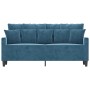 2 seater blue velvet sofa 140 cm by , Sofas - Ref: Foro24-359312, Price: 240,94 €, Discount: %