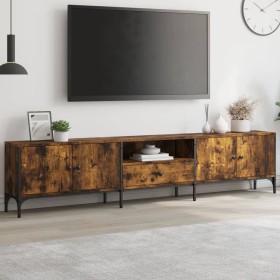 Mueble de TV cajón madera ingeniería roble ahumado 200x25x44 cm de , Muebles TV - Ref: Foro24-838990, Precio: 120,40 €, Descu...