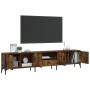 Mueble de TV cajón madera ingeniería roble ahumado 200x25x44 cm de , Muebles TV - Ref: Foro24-838990, Precio: 119,58 €, Descu...