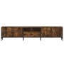 TV cabinet drawer engineered wood smoked oak 200x25x44 cm by , TV Furniture - Ref: Foro24-838990, Price: 120,40 €, Discount: %