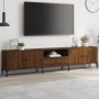 Mueble de TV cajón madera ingeniería roble marrón 200x25x44 cm de , Muebles TV - Ref: Foro24-838992, Precio: 110,13 €, Descue...