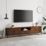 Mueble de TV cajón madera ingeniería roble marrón 200x25x44 cm de , Muebles TV - Ref: Foro24-838992, Precio: 110,13 €, Descue...