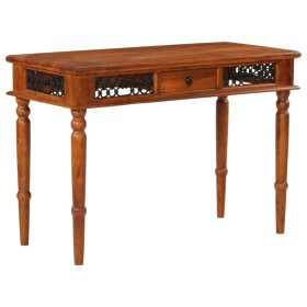 Solid acacia wood desk with drawer 110x50x76 cm by , Desks - Ref: Foro24-356973, Price: 287,99 €, Discount: %