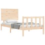 Estructura de cama individual con cabecero madera maciza de , Camas y somieres - Ref: Foro24-3193361, Precio: 98,09 €, Descue...