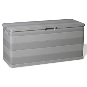 Gray garden storage box 117x45x56 cm by vidaXL, Outdoor storage boxes - Ref: Foro24-43709, Price: 95,92 €, Discount: %