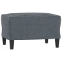 3-seater sofa with stool in dark gray velvet 180 cm by , Sofas - Ref: Foro24-3201108, Price: 380,01 €, Discount: %