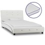 Cama con colchón viscoelástico cuero sintético blanco 90x200 cm de , Camas y somieres - Ref: Foro24-277554, Precio: 377,10 €,...