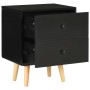 2 solid black pine wood bedside tables 40x30x50cm by vidaXL, Nightstands - Ref: Foro24-285225, Price: 79,07 €, Discount: %