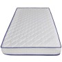 Bed with viscoelastic mattress white synthetic leather 90x200 cm by , Beds and slatted bases - Ref: Foro24-277554, Price: 378...