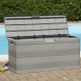 Graue Garten-Aufbewahrungsbox 117x45x56 cm von vidaXL, Aufbewahrungsboxen für den Außenbereich - Ref: Foro24-43709, Preis: 80...