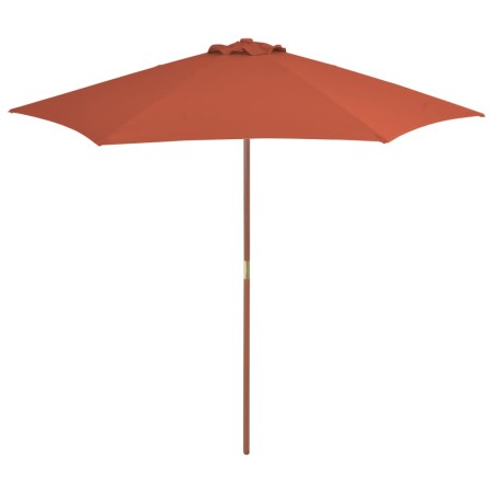 Garden umbrella with wooden pole 270 cm terracotta by vidaXL, Umbrellas - Ref: Foro24-44518, Price: 71,43 €, Discount: %