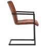 Cantilever dining chairs 6 units brown genuine leather by , dining chairs - Ref: Foro24-3059819, Price: 920,07 €, Discount: %