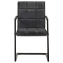 Cantilever dining chairs 4 units black genuine leather by , dining chairs - Ref: Foro24-3065691, Price: 588,96 €, Discount: %