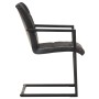 Cantilever dining chairs 4 units black genuine leather by , dining chairs - Ref: Foro24-3065691, Price: 588,96 €, Discount: %