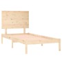 Estructura de cama madera maciza 75x190 cm de , Camas y somieres - Ref: Foro24-3104763, Precio: 85,73 €, Descuento: %