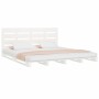 Estructura de cama madera maciza de pino blanco 140x200 cm de , Camas y somieres - Ref: Foro24-3120133, Precio: 204,76 €, Des...