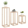 Plant support set 3 pieces solid pine wood by , Pot stands - Ref: Foro24-822267, Price: 91,48 €, Discount: %