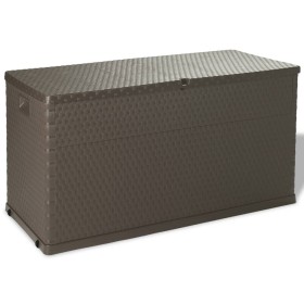 Brown PP rattan garden storage box 120x56x63 cm by vidaXL, Outdoor storage boxes - Ref: Foro24-43710, Price: 69,99 €, Discoun...