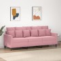 3-Sitzer-Sofa aus rosa Samt, 180 cm von , Sofas - Ref: Foro24-359316, Preis: 310,16 €, Rabatt: %