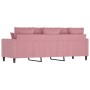 3-Sitzer-Sofa aus rosa Samt, 180 cm von , Sofas - Ref: Foro24-359316, Preis: 310,16 €, Rabatt: %