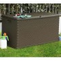 Braune Garten-Aufbewahrungsbox aus PP-Rattan, 120 x 56 x 63 cm von vidaXL, Aufbewahrungsboxen für den Außenbereich - Ref: For...