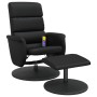 Massage recliner with footrest black synthetic leather by , Armchairs - Ref: Foro24-356729, Price: 159,64 €, Discount: %