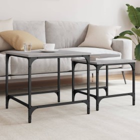 Stackable coffee tables 2 pieces Sonoma gray engineered wood by , Coffee table - Ref: Foro24-838921, Price: 44,94 €, Discount: %