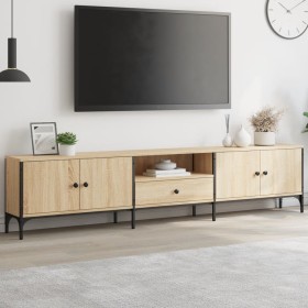 TV cabinet drawer engineered wood Sonoma oak 200x25x44 cm by , TV Furniture - Ref: Foro24-838989, Price: 111,91 €, Discount: %