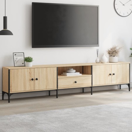 TV cabinet drawer engineered wood Sonoma oak 200x25x44 cm by , TV Furniture - Ref: Foro24-838989, Price: 105,56 €, Discount: %