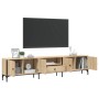 TV cabinet drawer engineered wood Sonoma oak 200x25x44 cm by , TV Furniture - Ref: Foro24-838989, Price: 105,56 €, Discount: %