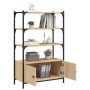 Bookcase with 3 shelves engineered oak wood 70x30x109.5 cm by , Bookcases and shelves - Ref: Foro24-838994, Price: 74,56 €, D...