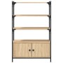 Bookcase with 3 shelves engineered oak wood 70x30x109.5 cm by , Bookcases and shelves - Ref: Foro24-838994, Price: 74,56 €, D...