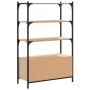 Bookcase with 3 shelves engineered oak wood 70x30x109.5 cm by , Bookcases and shelves - Ref: Foro24-838994, Price: 74,56 €, D...