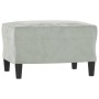 3-seater sofa with light gray velvet stool 180 cm by , Sofas - Ref: Foro24-3201107, Price: 374,81 €, Discount: %