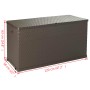 Caja de almacenamiento de jardín marrón ratán PP 120x56x63 cm de vidaXL, Cajas de almacenaje para exteriores - Ref: Foro24-43...