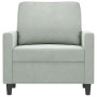 Sillón de terciopelo gris claro 60 cm de , Sofás - Ref: Foro24-359179, Precio: 164,63 €, Descuento: %