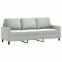 3-Sitzer-Sofa mit hellgrauem Samthocker 180 cm von , Sofas - Ref: Foro24-3201055, Preis: 360,40 €, Rabatt: %