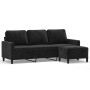 3-seater sofa with black velvet stool 180 cm by , Sofas - Ref: Foro24-3201060, Price: 353,73 €, Discount: %