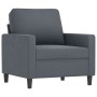 Dark gray velvet armchair with stool 60 cm by , Sofas - Ref: Foro24-3201046, Price: 222,17 €, Discount: %