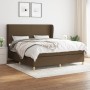 Box spring bed with dark brown fabric mattress 160x200 cm by , Beds and slatted bases - Ref: Foro24-3128376, Price: 607,31 €,...