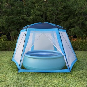 Blue fabric pool tent 590x520x250 cm by vidaXL, Pool and spa accessories - Ref: Foro24-91575, Price: 151,83 €, Discount: %