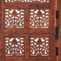 Hand-carved 4-panel room divider made of brown mango wood, measuring 160x165 cm. by , Room dividers - Ref: Foro24-285329, Pri...